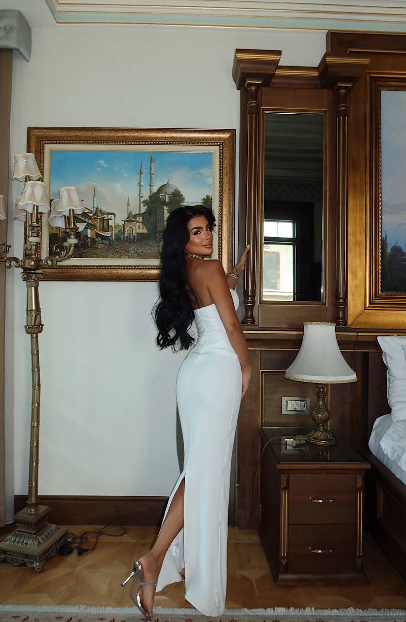 Divine White Dress with Pocket Detail