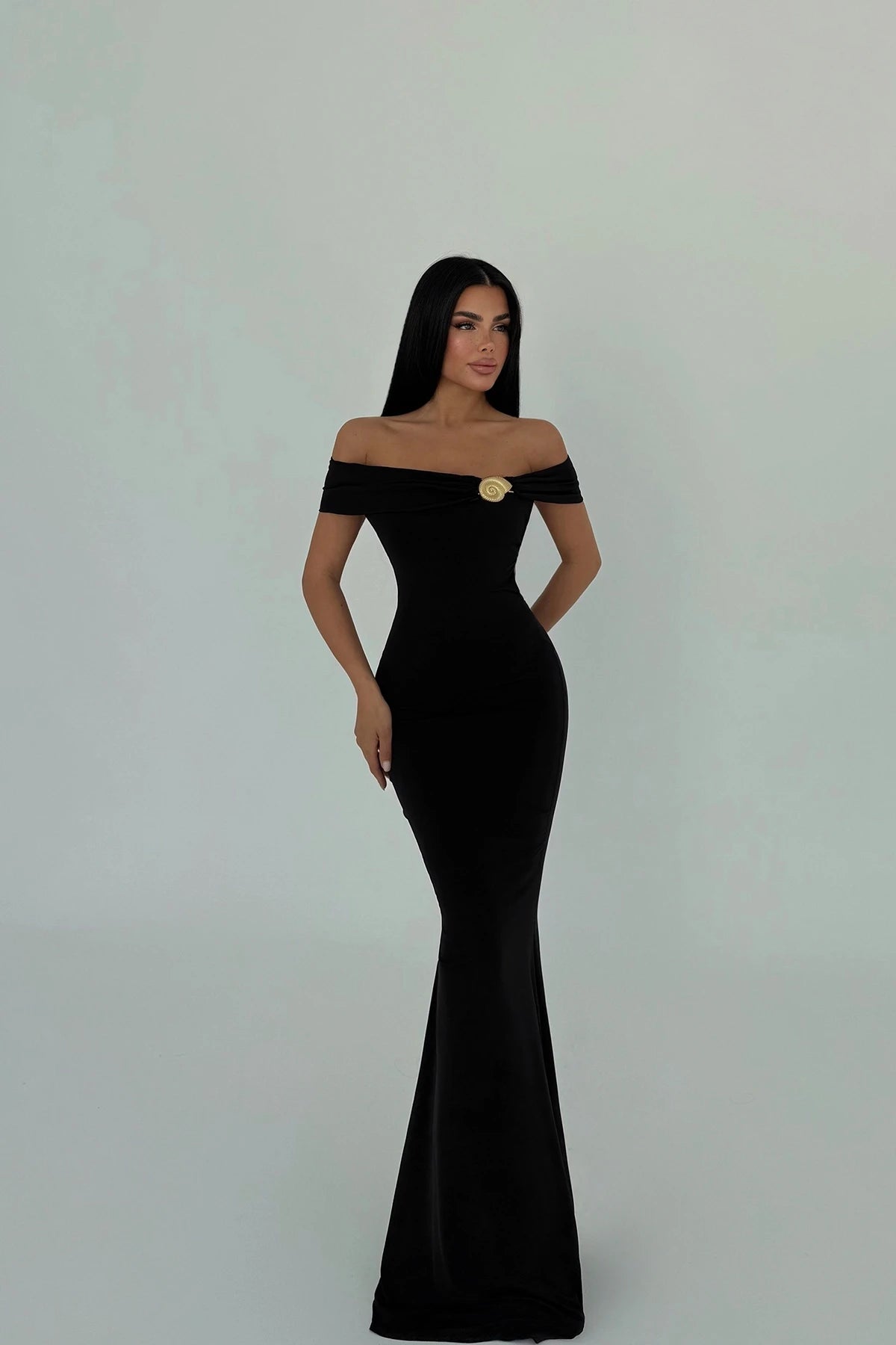 Santorini Black Detail Dress