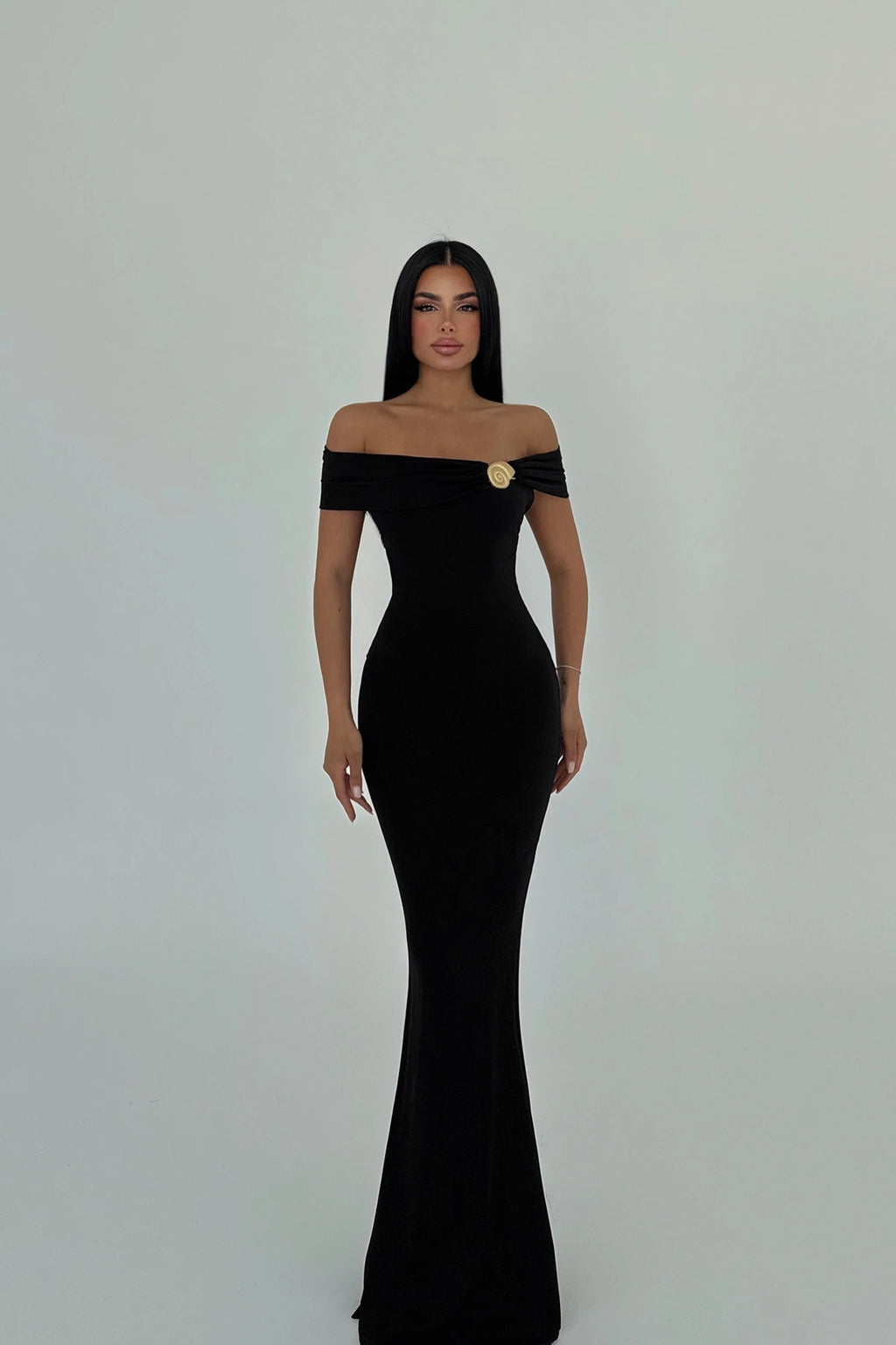 Santorini Black Detail Dress