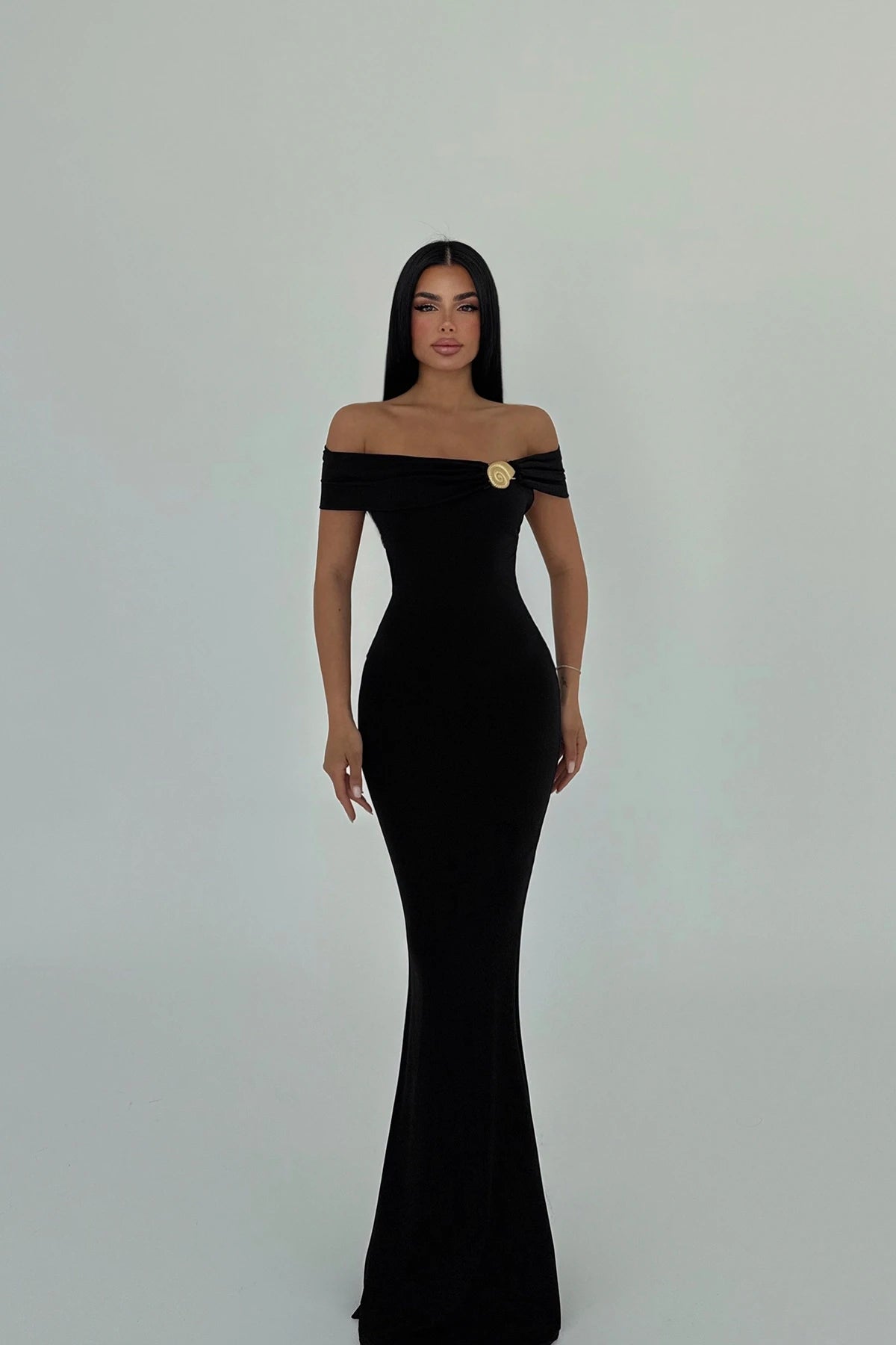 Santorini Black Detail Dress