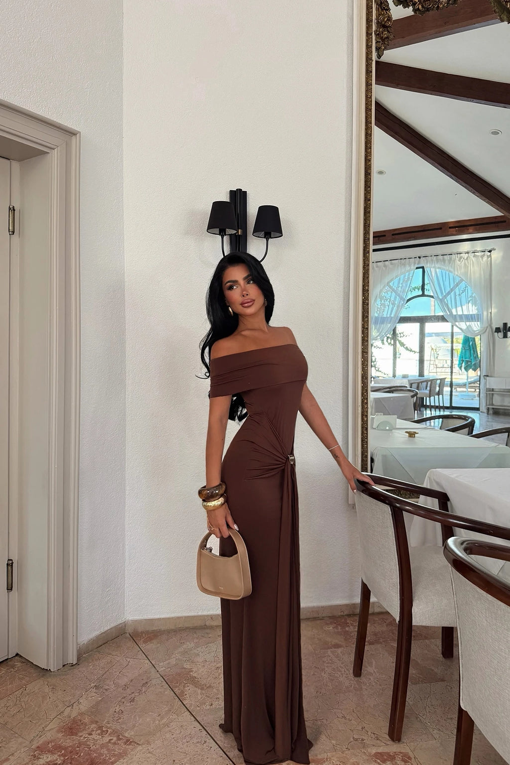 Cocoa Aura Long Dress