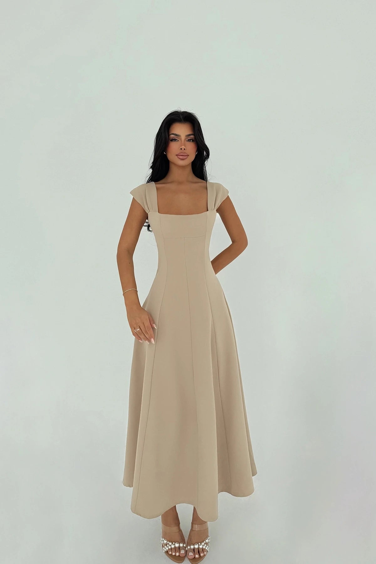 Serena Almond Dress
