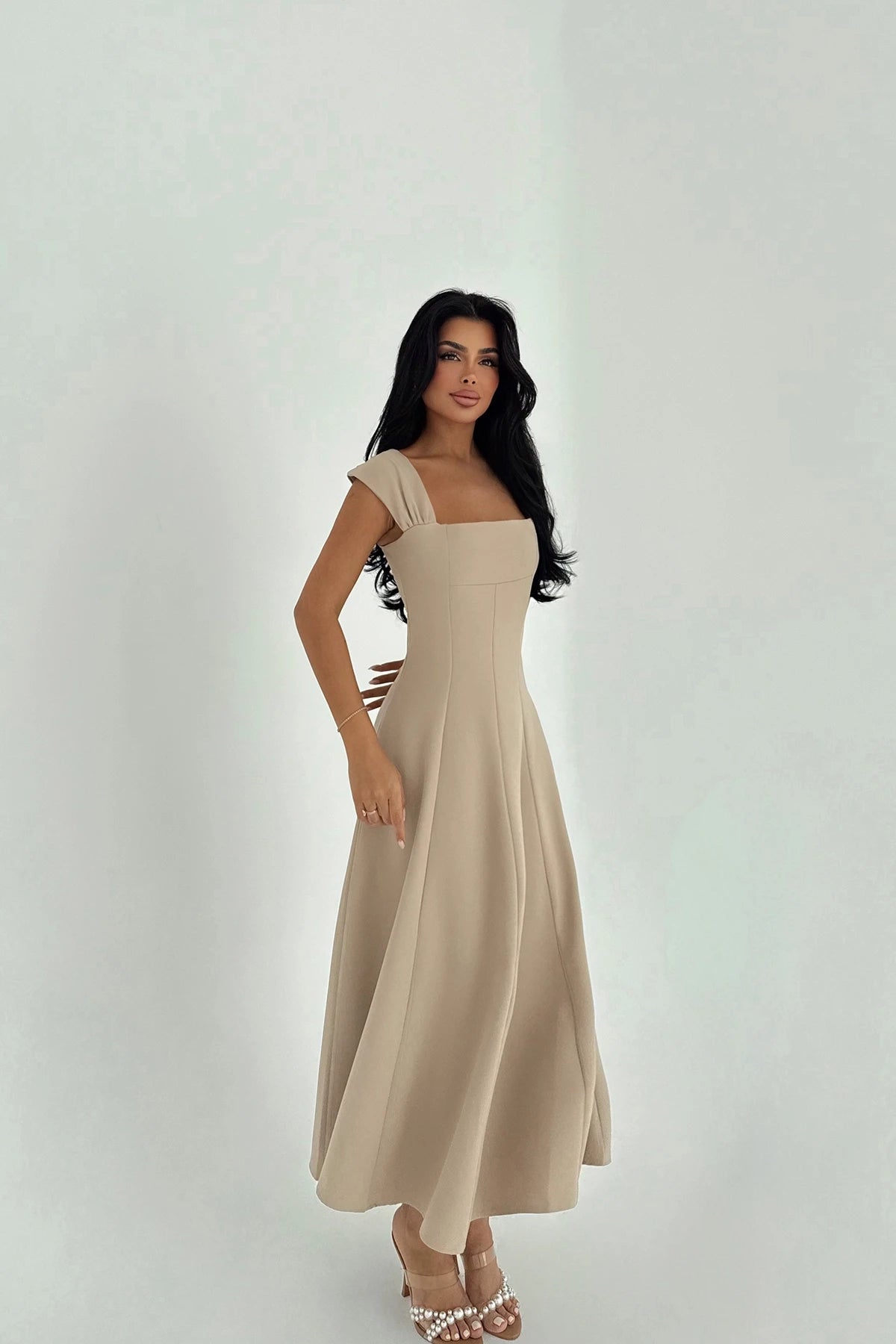 Serena Almond Dress