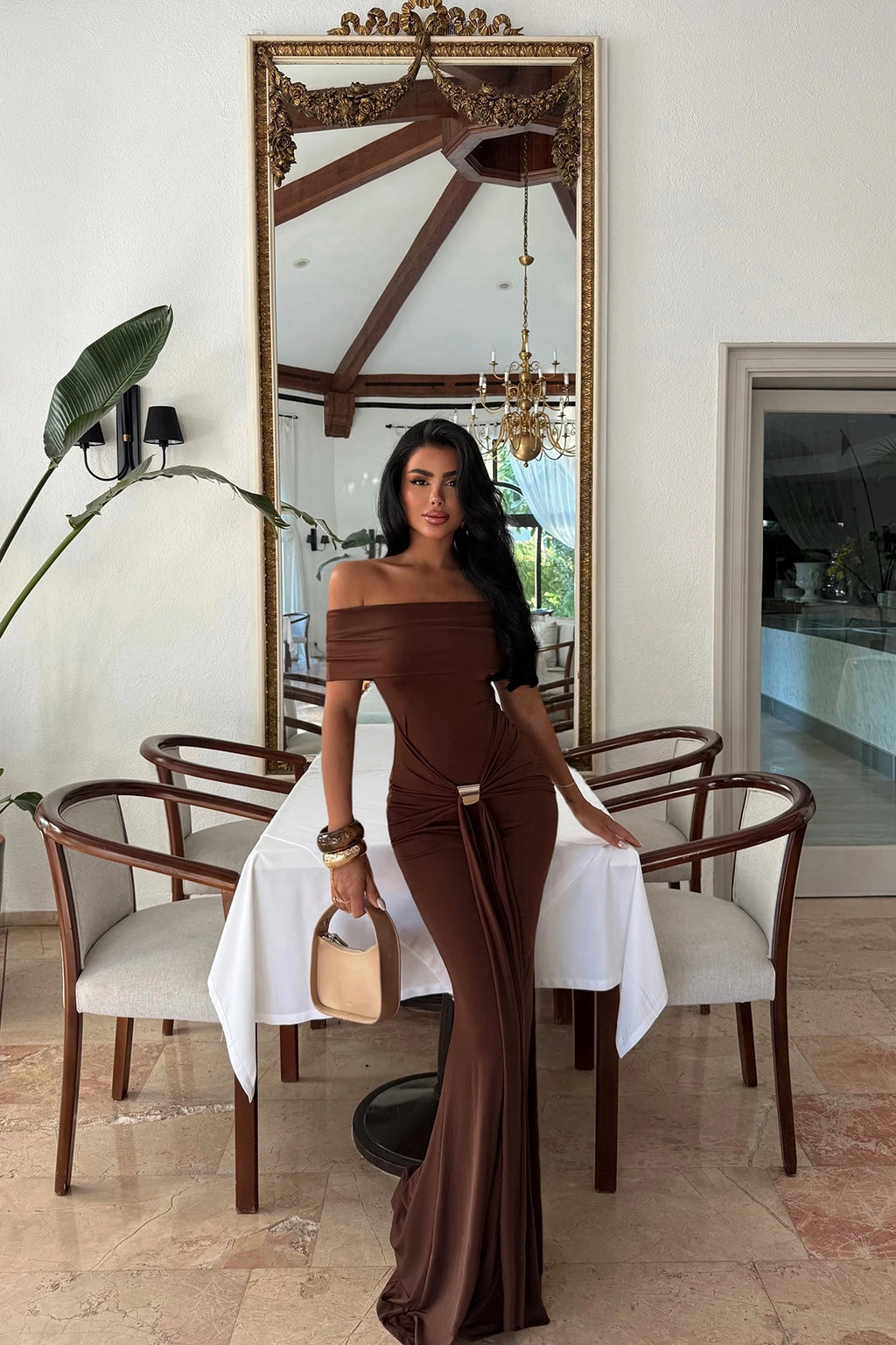 Cocoa Aura Long Dress