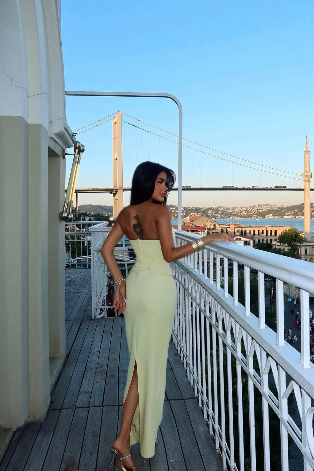 Divine Yellow Dress with Pocket Detail