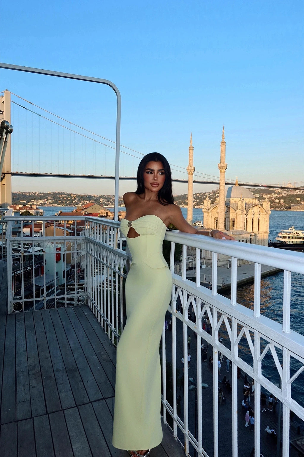 Divine Yellow Dress with Pocket Detail