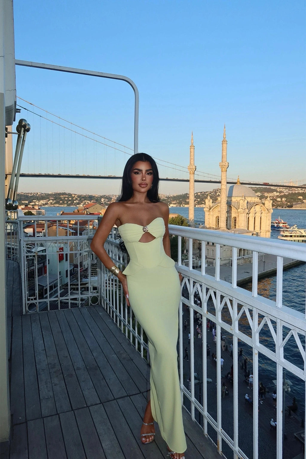 Divine Yellow Dress with Pocket Detail
