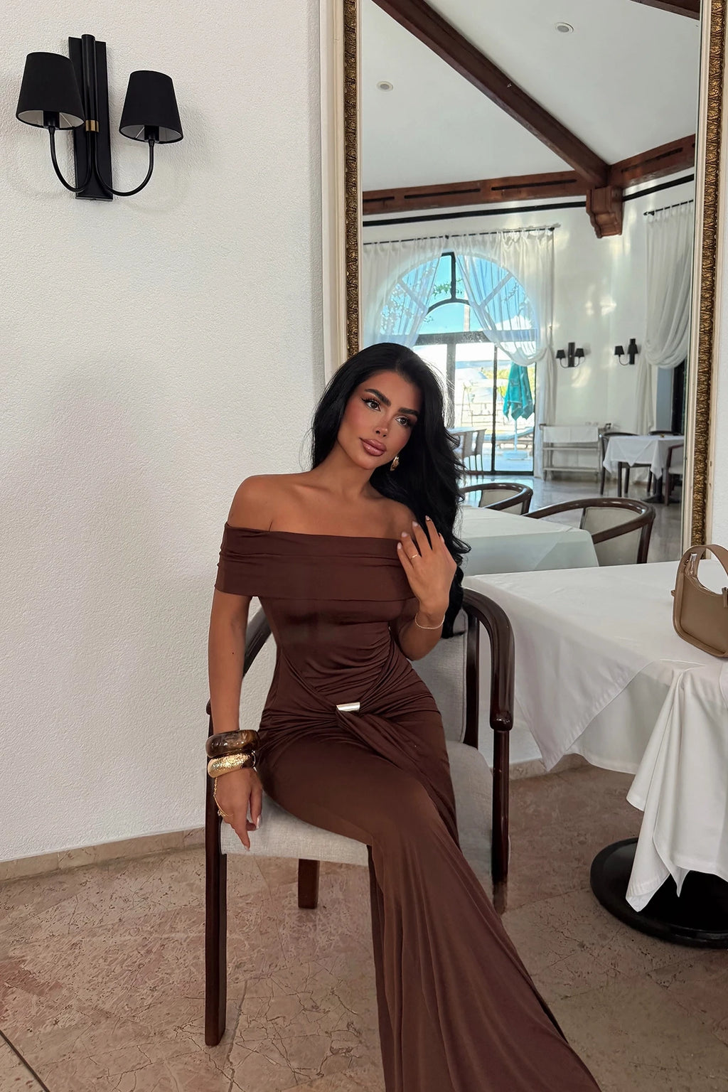 Cocoa Aura Long Dress