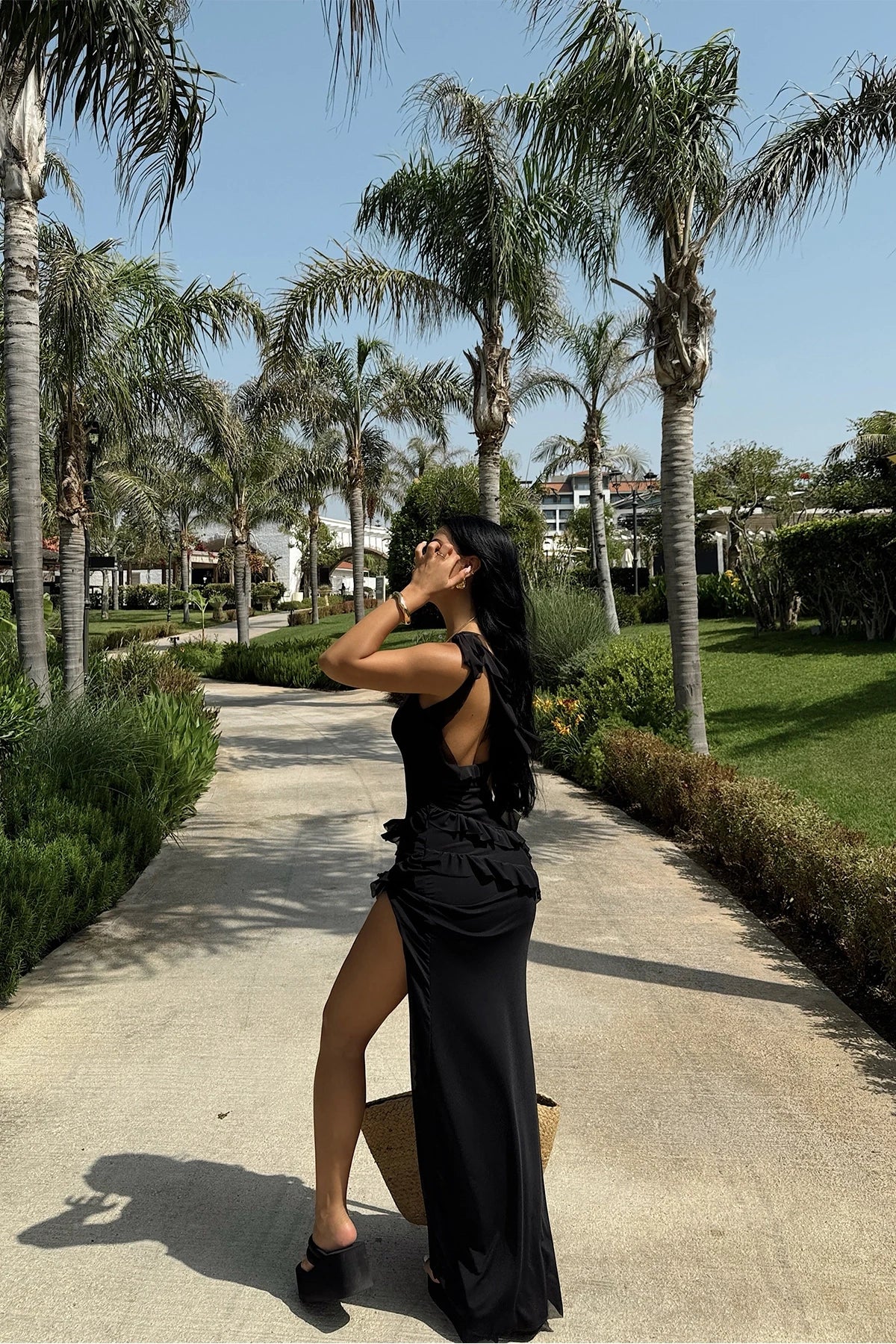 Valencia Black Long Dress