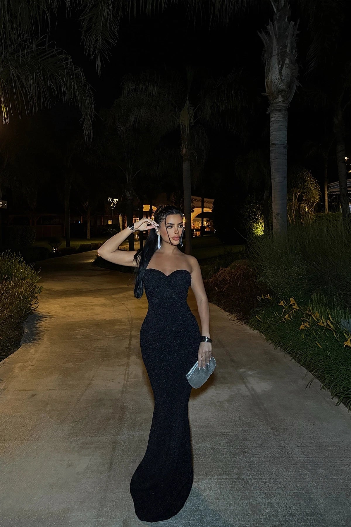 Lunaire Black Long Dress