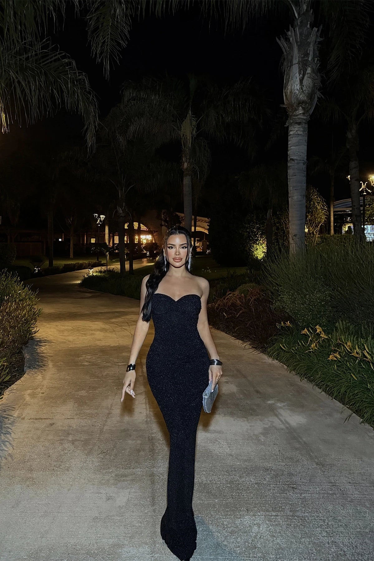 Lunaire Black Long Dress