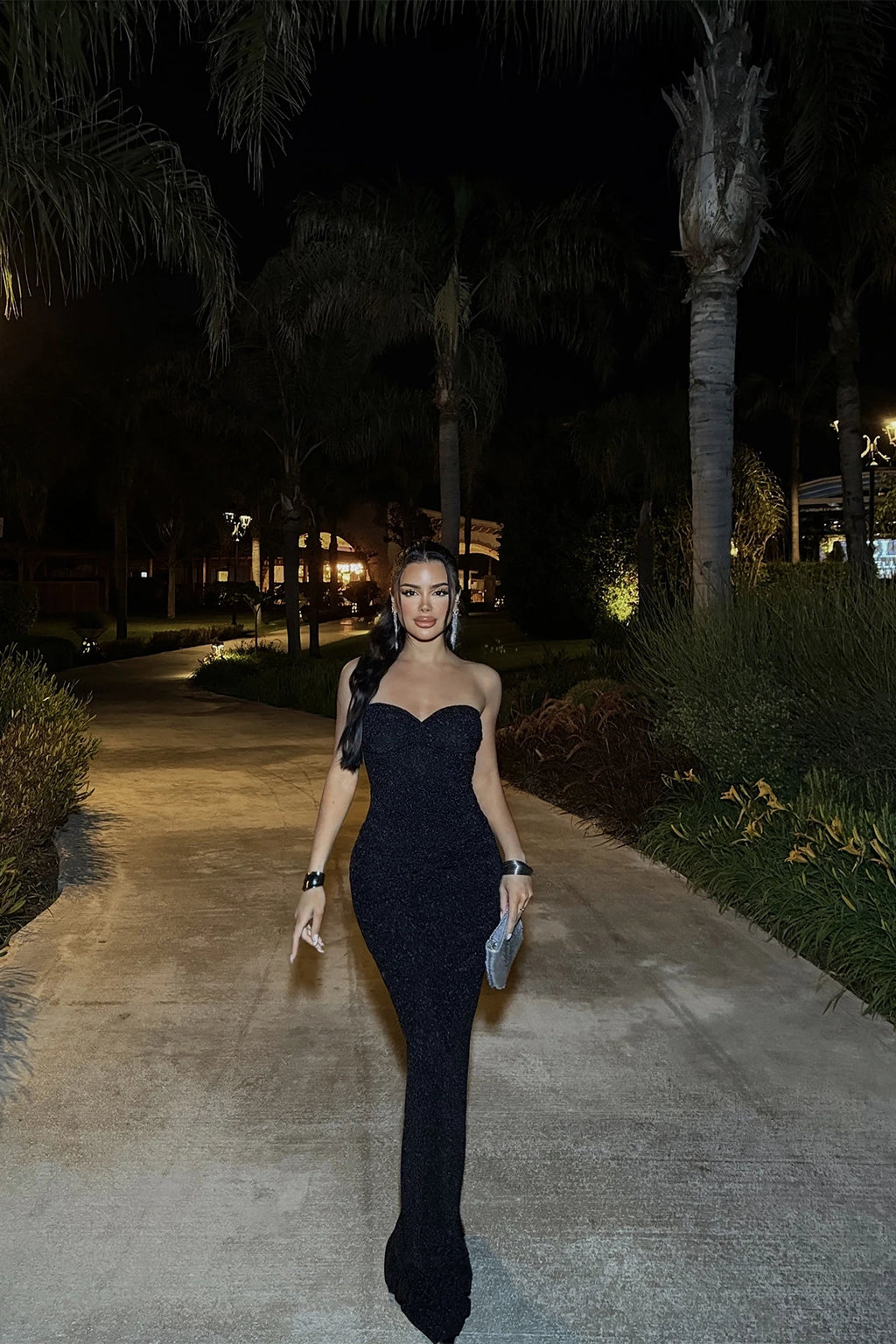 Lunaire Black Long Dress